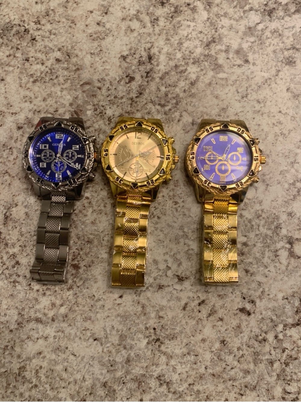 & Other Stories Gold and Silver Men's Metal Bracelet Watches (3-Pack)